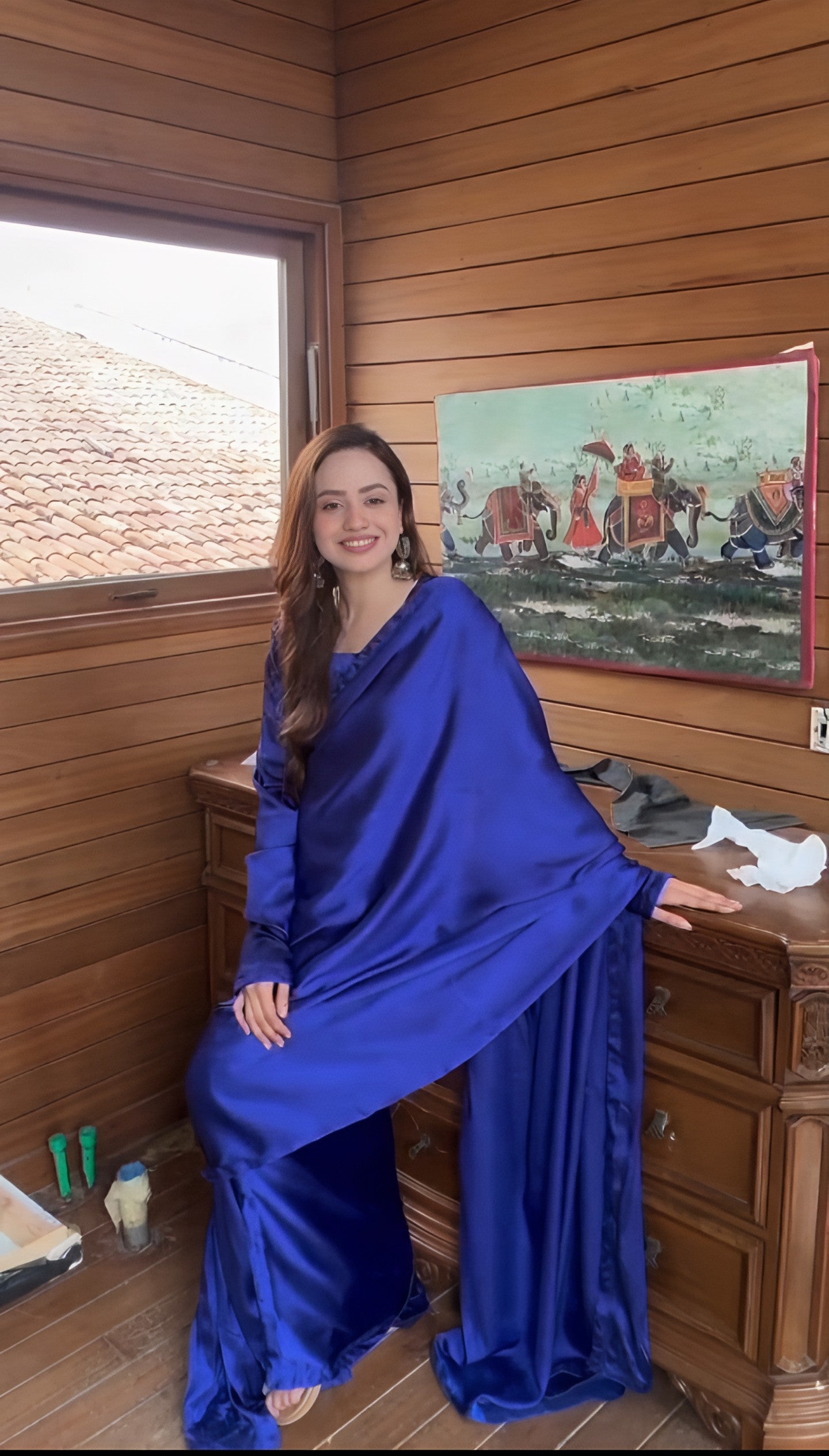 Simple Casual Saree (Stitched)