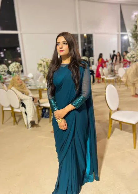 Luxury Simple Chiffon Saree