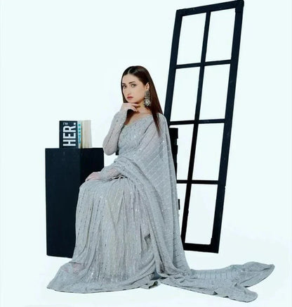 Moonlight Stitched Saree