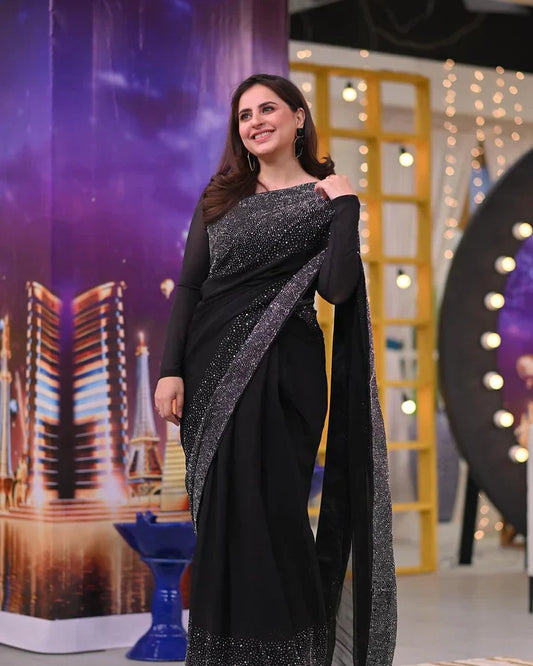 Rhine Stone Saree