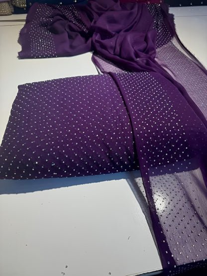 Luxury Diamond Stone Suit (Stitched)✨
