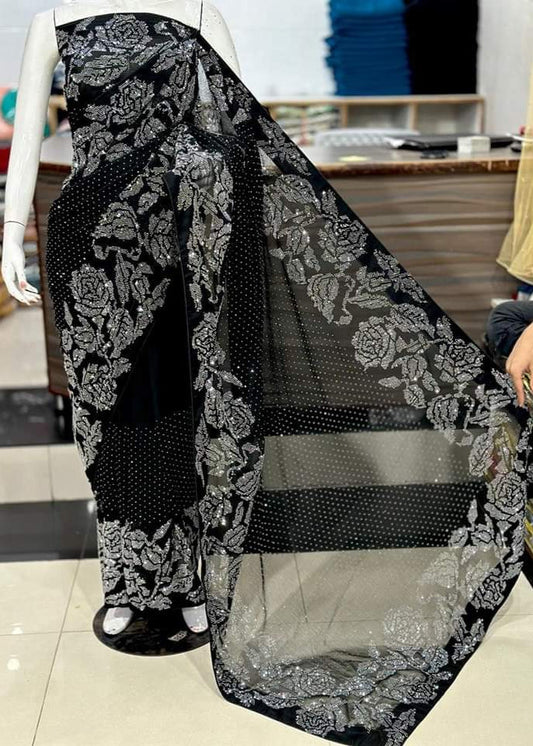 Elegance Gulaab Rhine Stone Saree
