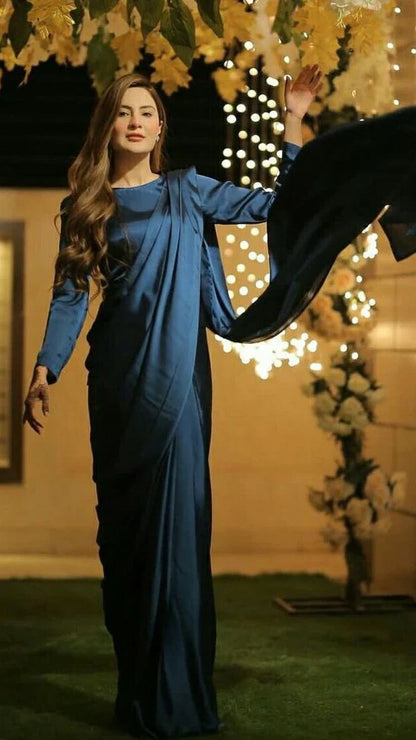 Simple Silk Saree (Stitched)